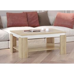 Журнальный столик Tempo Kondela Piani 90 (Sonoma Oak/White)