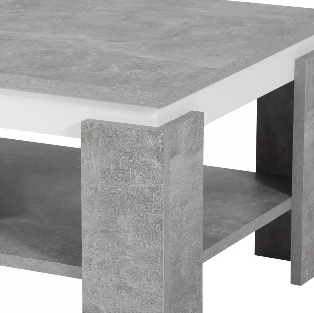 Masa pentru reviste Tempo Kondela Piani (Concrete/White) - 2