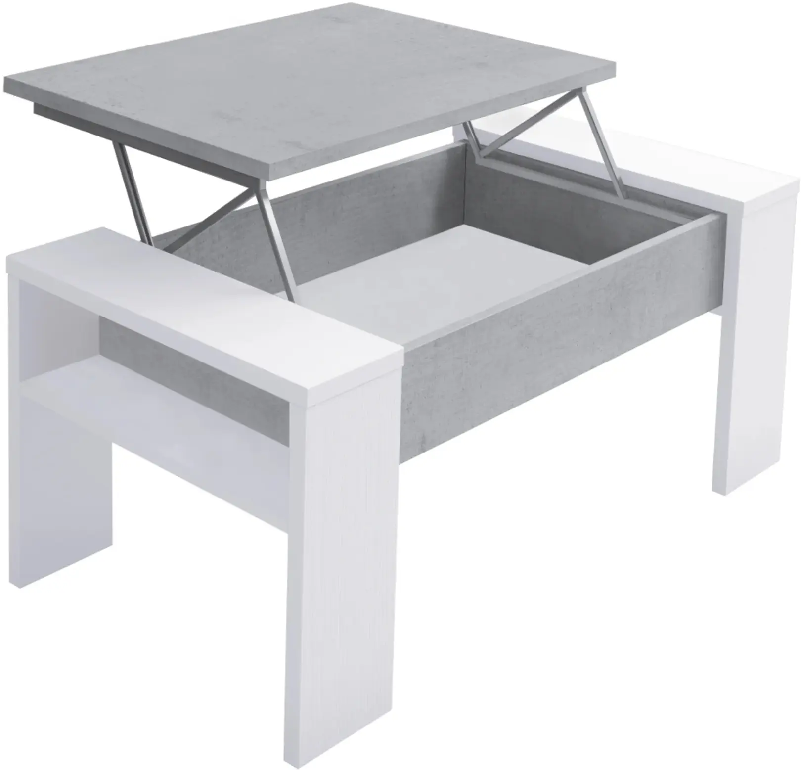 Masa pentru reviste Tempo Kondela Pula (White/Сoncrete) - 3
