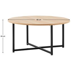 Masa pentru reviste Tempo Kondela Safron (Oak/Black) Thumb