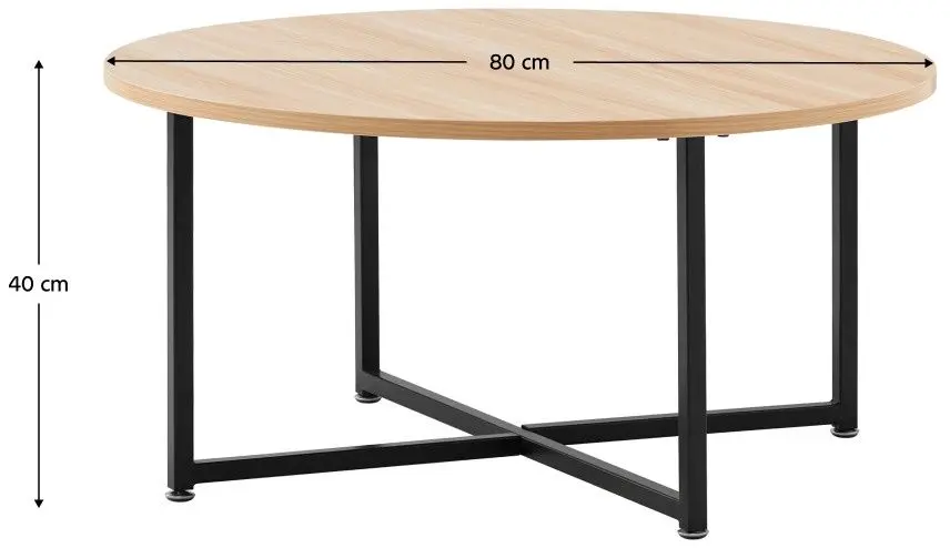 Masa pentru reviste Tempo Kondela Safron (Oak/Black) - 2