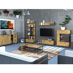 Masa pentru reviste Tempo Kondela Santana 120 (Craft Oak Golden/Anthracite) Thumb