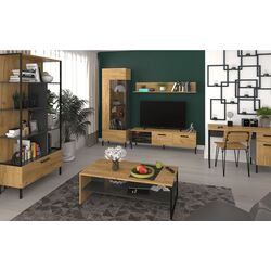 Masa pentru reviste Tempo Kondela Santana 120 (Craft Oak Golden/Anthracite) Thumb