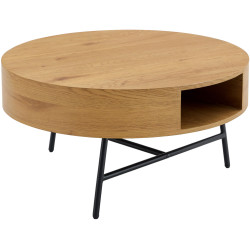 Masa pentru reviste Tempo Kondela Tarmon (Grandson Oak/Black) Thumb