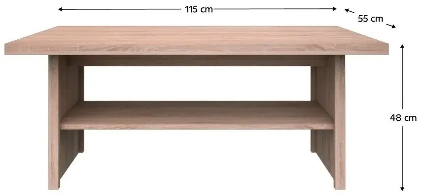 Masa pentru reviste Tempo Kondela Topty Tip 26 (Sonoma Oak) - 2