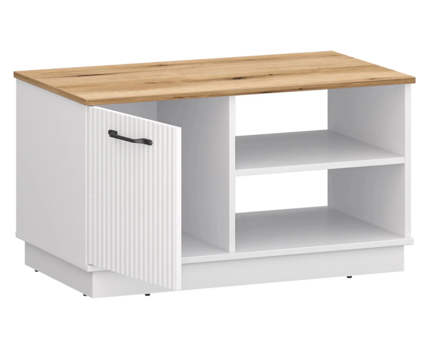 Masa pentru reviste Tempo Kondela Velis 1D (White/Evoke Oak) - 3