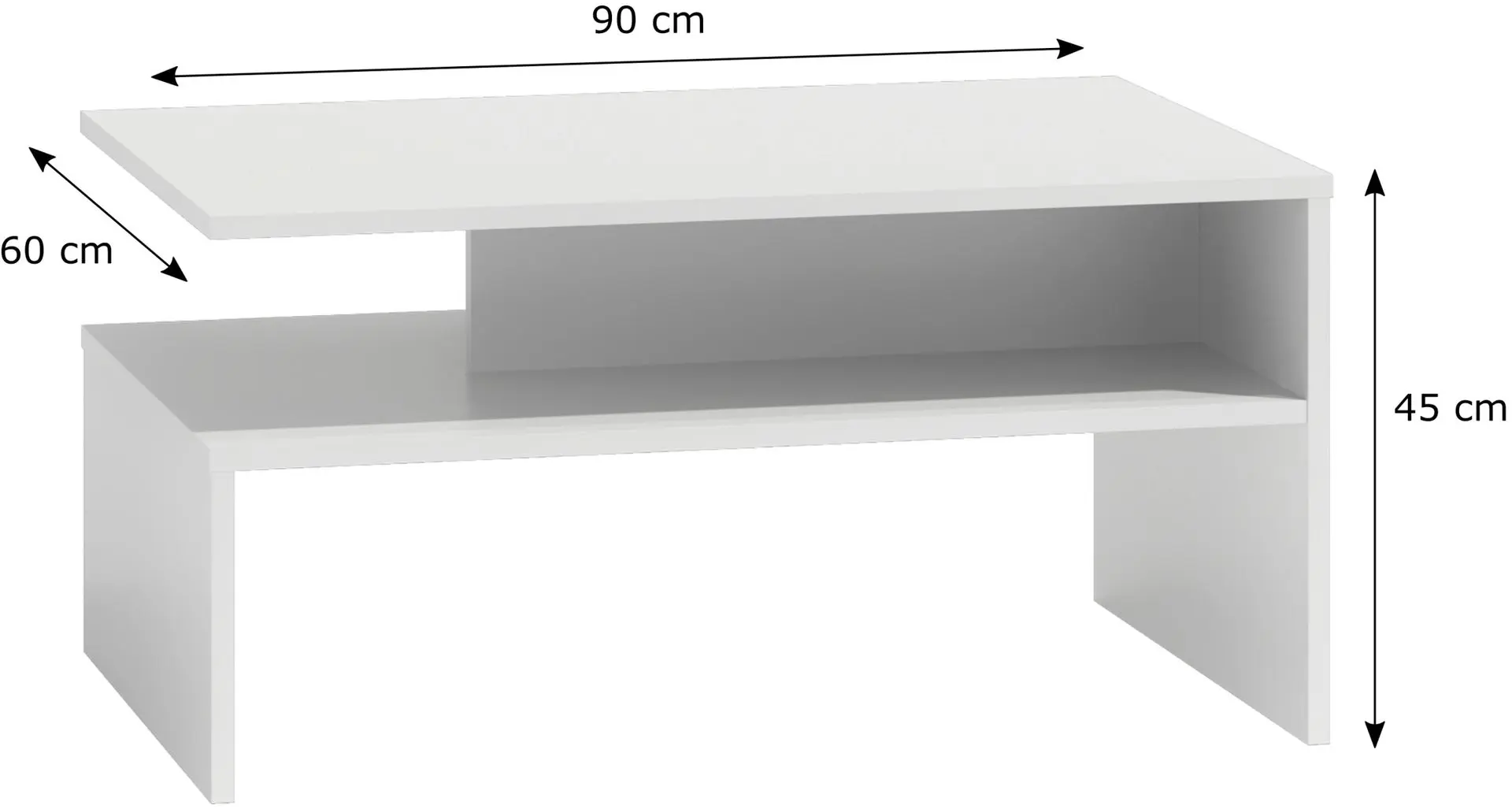 Masa pentru reviste TopEshop Boston (White Matt)