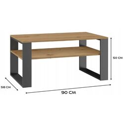 Masa pentru reviste TopEshop Modern 1P (Artisan Oak/Anthracite) Thumb