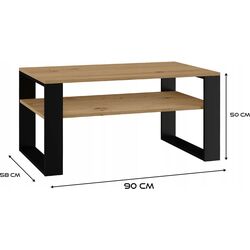 Masa pentru reviste TopEshop Modern 1P (Artisan Oak/Black) Thumb