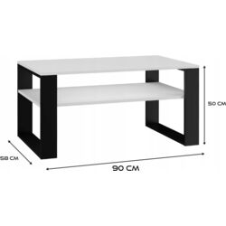 Журнальный столик TopEshop Modern 1P (White Matt/Black) Thumb