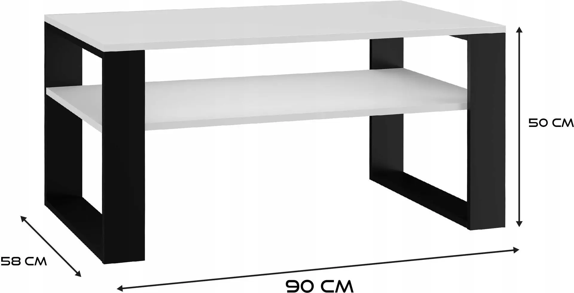 Журнальный столик TopEshop Modern 1P (White Matt/Black)