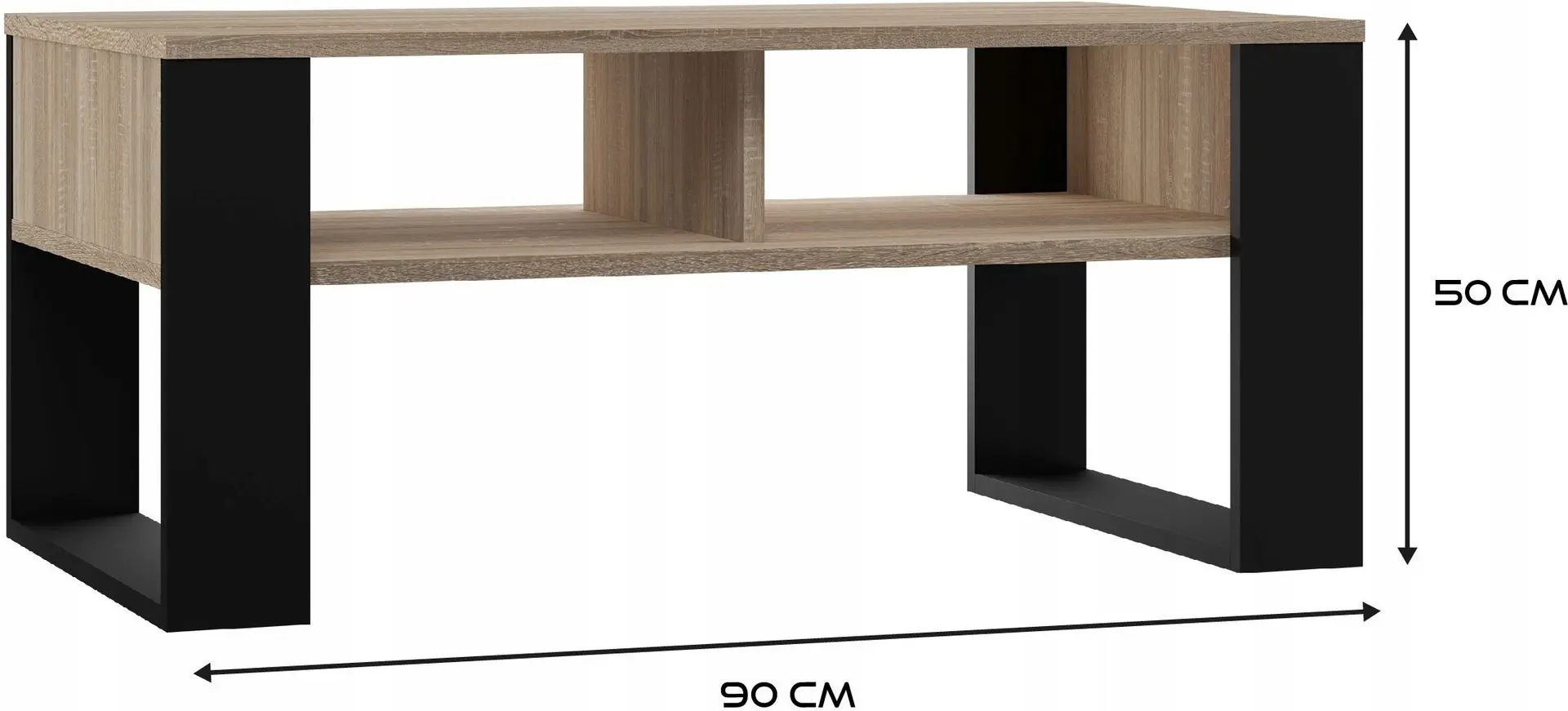 Masa pentru reviste TopEshop Modern 2P (Sonoma Oak/Black)