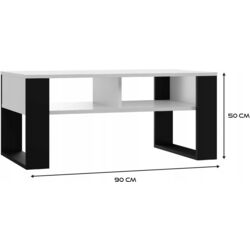 Masa pentru reviste TopEshop Modern 2P (White Matt/Black) Thumb