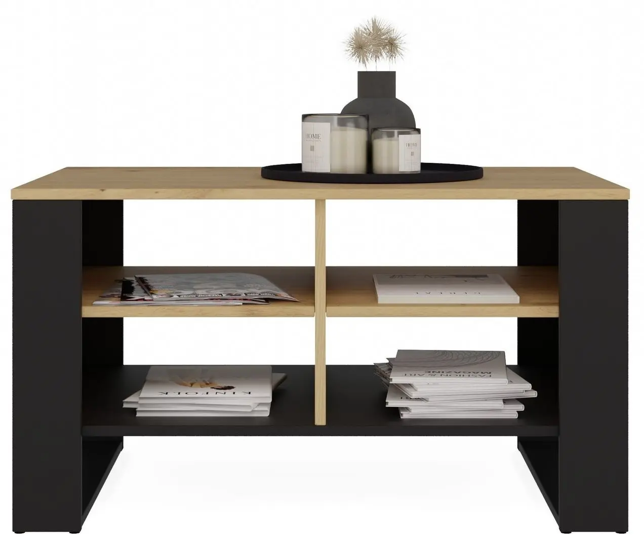 Журнальный столик TopEshop Modern 4P Slim (Artisan Oak/Black)