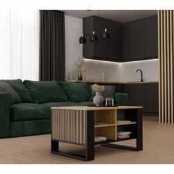 Журнальный столик TopEshop Modern 4P Slim (Artisan Oak/Black)