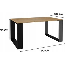 Masa pentru reviste TopEshop Modern (Artisan Oak/Black) Thumb