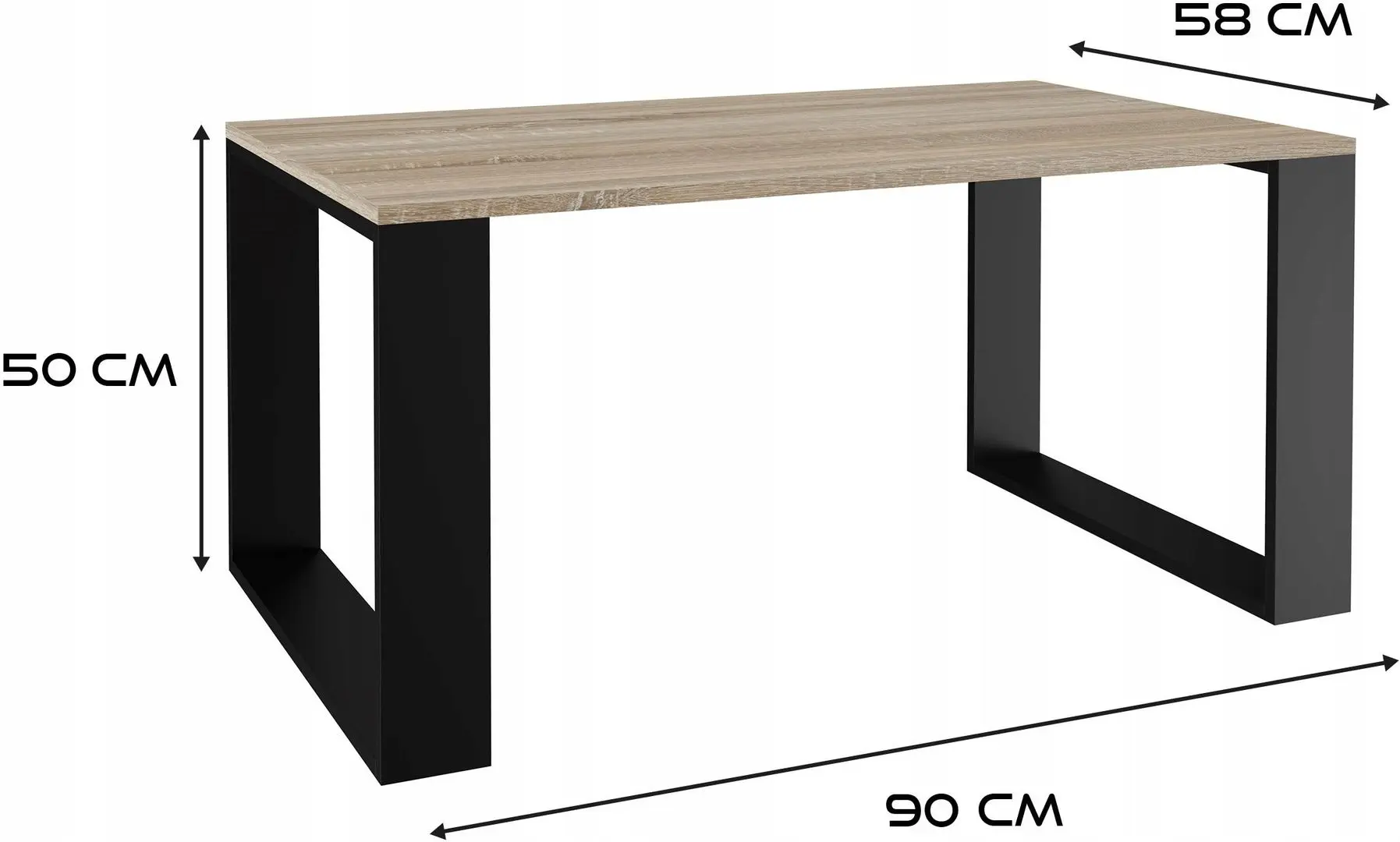 Masa pentru reviste TopEshop Modern (Sonoma Oak/Black)