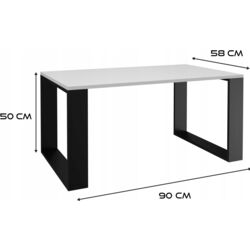 Masa pentru reviste TopEshop Modern (White Matt/Black) Thumb