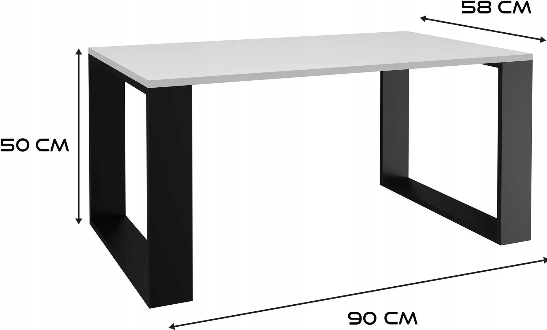 Masa pentru reviste TopEshop Modern (White Matt/Black)