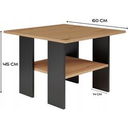 Masa pentru reviste TopEshop Moderna (Artisan Oak/Black Matt) Thumb