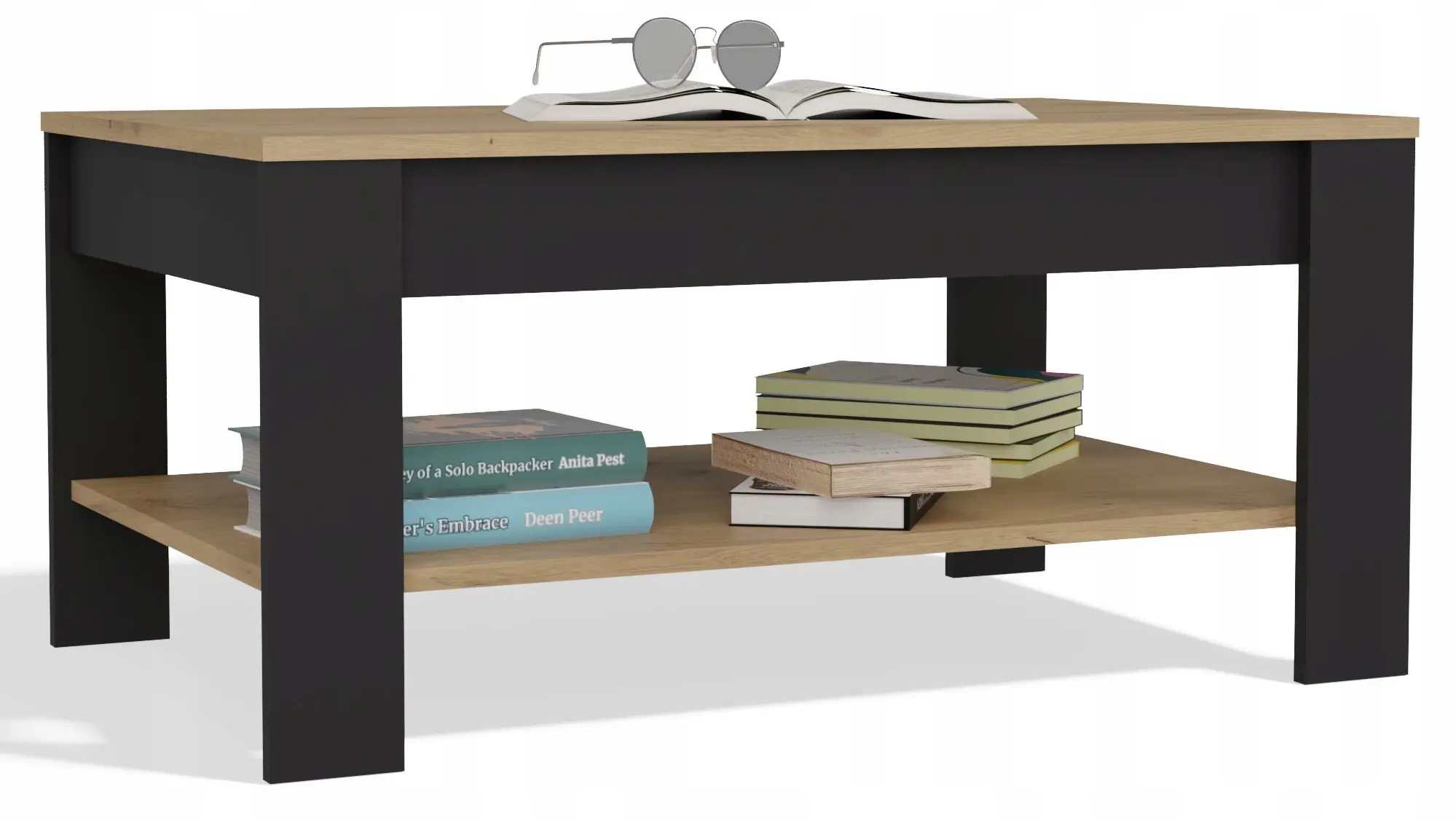 Журнальный столик TopEshop Ohio (Artisan Oak/Black)