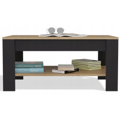 Журнальный столик TopEshop Ohio (Artisan Oak/Black) Thumb