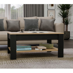 Журнальный столик TopEshop Ohio (Artisan Oak/Black) Thumb