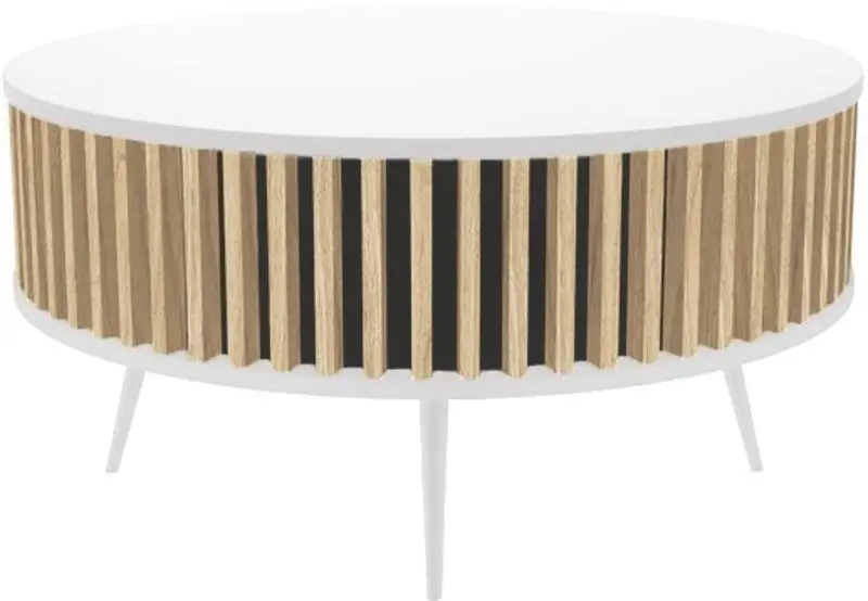 Masa pentru reviste TopEshop Ronda (White/Artisan Oak)