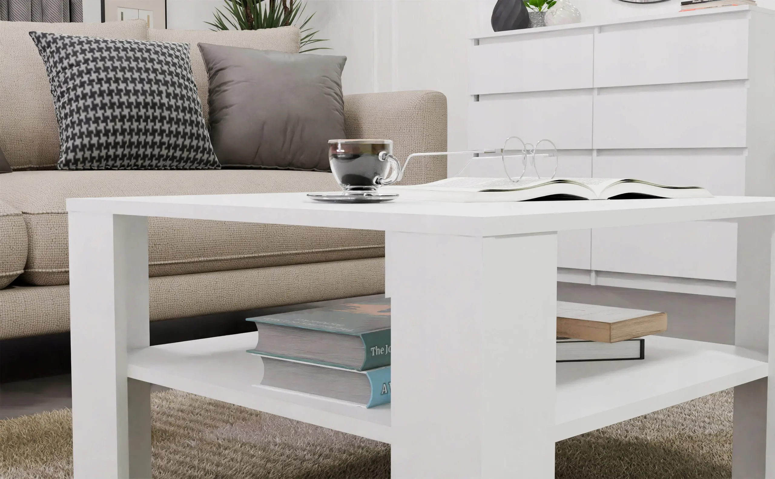 Masa pentru reviste TopEshop Square (White) - 5