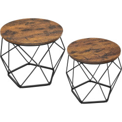 Set masute pentru reviste Vasagle LCT041K01 (Rustic Brown/Ink Black) Thumb