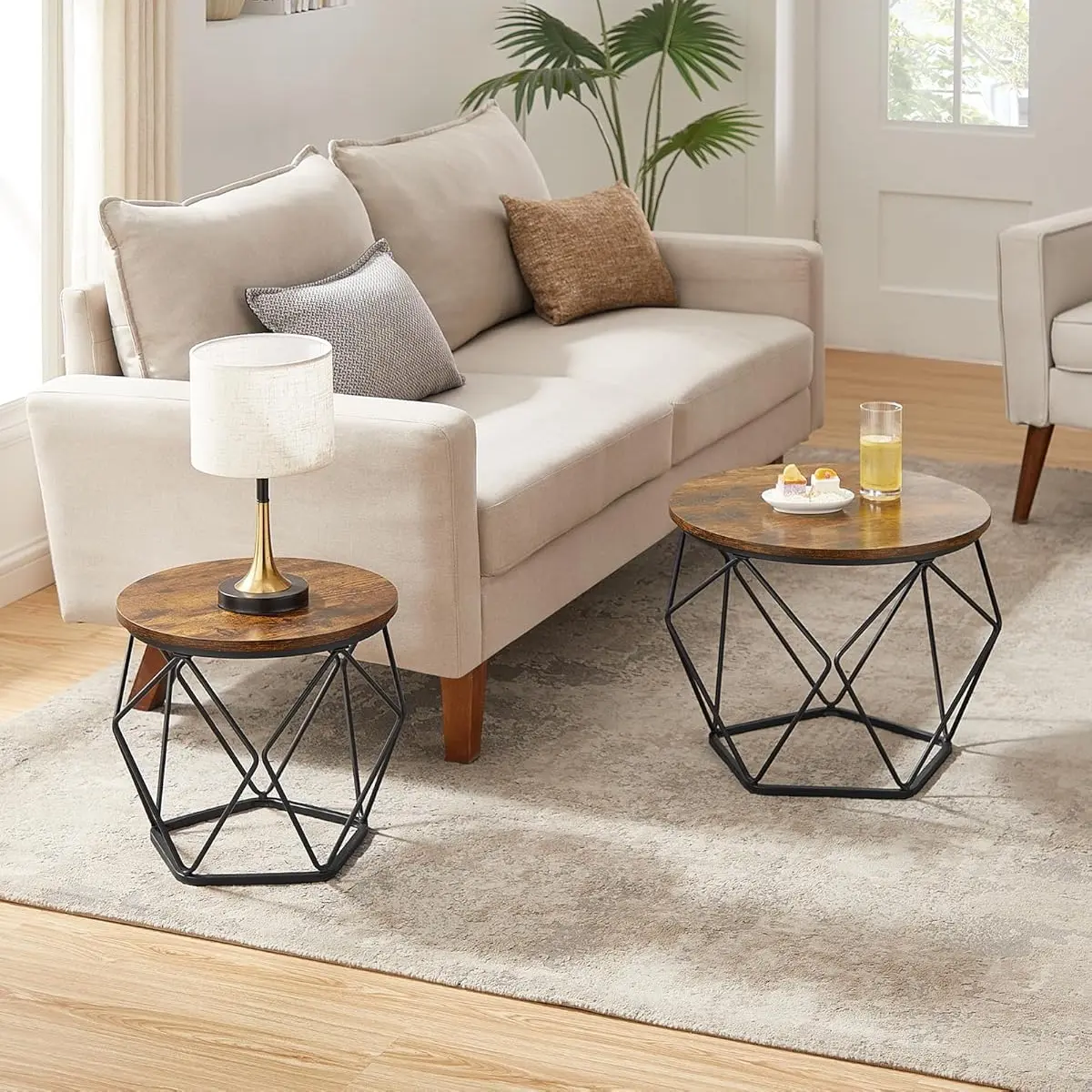 Set masute pentru reviste Vasagle LCT041K01 (Rustic Brown/Ink Black)