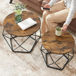 Set masute pentru reviste Vasagle LCT041K01 (Rustic Brown/Ink Black) Thumb