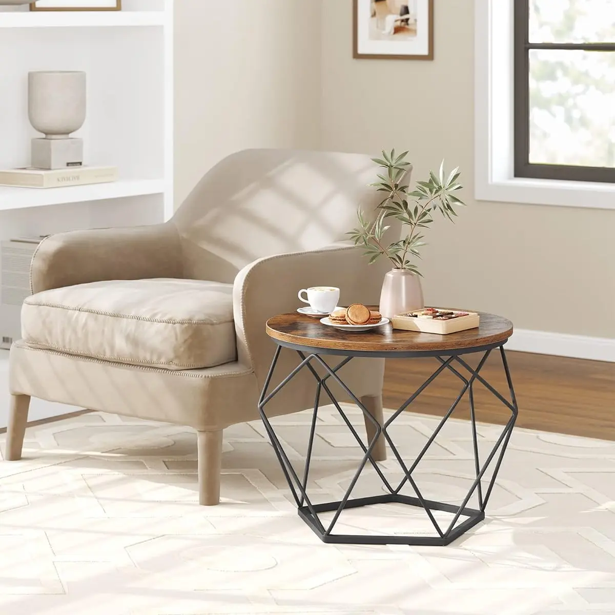 Set masute pentru reviste Vasagle LCT041K01 (Rustic Brown/Ink Black)