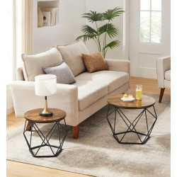 Set masute pentru reviste Vasagle LET040B01 (Rustic Brown/Black) Thumb