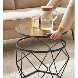 Set masute pentru reviste Vasagle LET040B01 (Rustic Brown/Black) Thumb