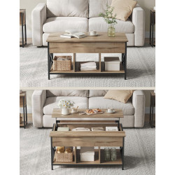 Журнальный столик Vasagle LCT205K50 (Camel Brown/Black) Thumb