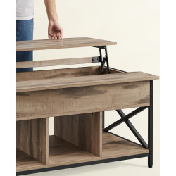 Журнальный столик Vasagle LCT205K50 (Camel Brown/Black) Thumb