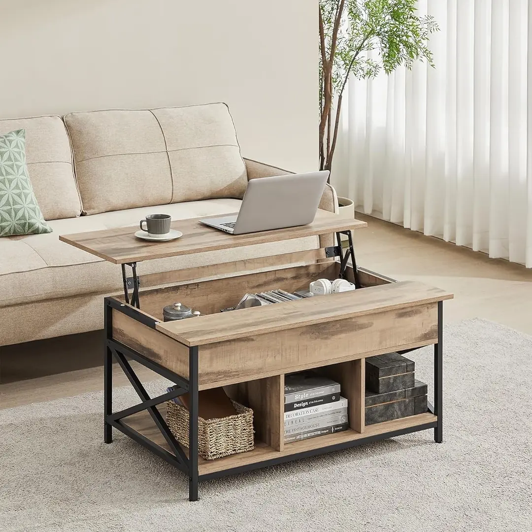 Журнальный столик Vasagle LCT205K50 (Camel Brown/Black)