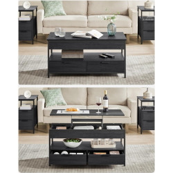 Журнальный столик Vasagle LCT209B22 (Charcoal Grey/Ink Black) Thumb