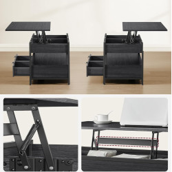 Журнальный столик Vasagle LCT209B22 (Charcoal Grey/Ink Black) Thumb