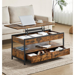 Masa pentru reviste Vasagle LCT209K01 (Rustic Brown/Ink Black)