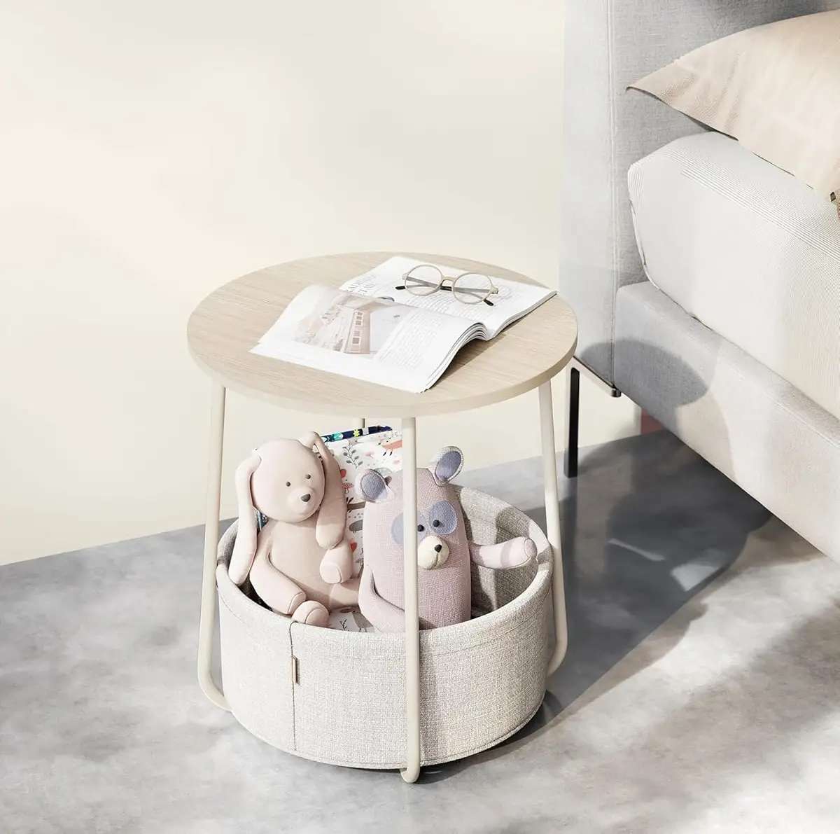 Masa pentru reviste Vasagle LET223K67 (Beige/Cream White) - 3