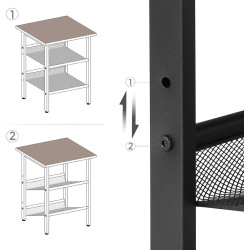 Masa pentru reviste Vasagle LET23X (Rustic Brown/Black) Thumb