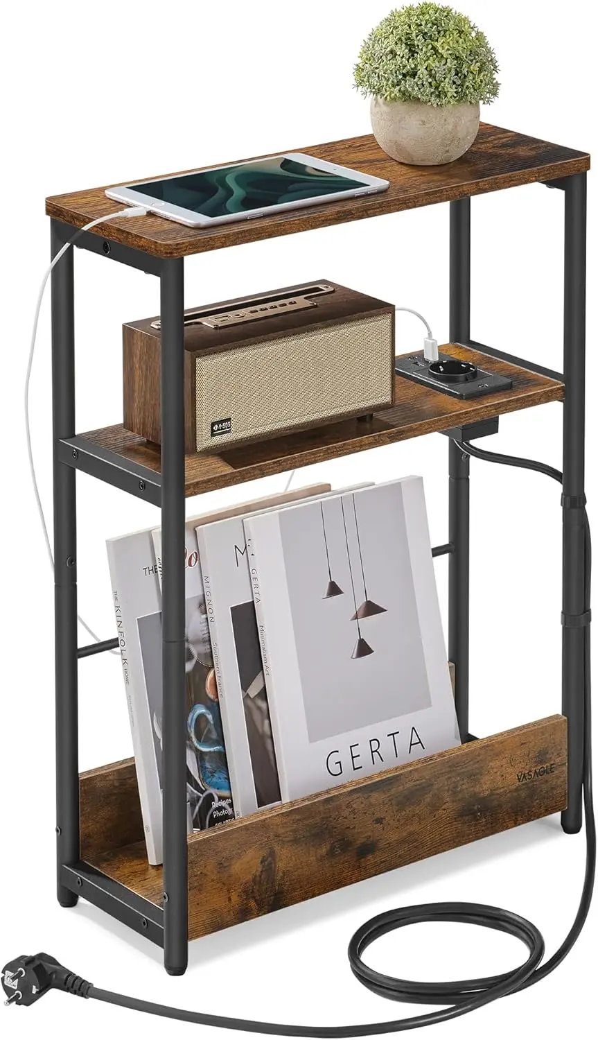 Masa pentru reviste Vasagle LET335K02 (Rustic Brown/Ink Black) - 2