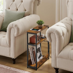 Masa pentru reviste Vasagle LET335K02 (Rustic Brown/Ink Black)