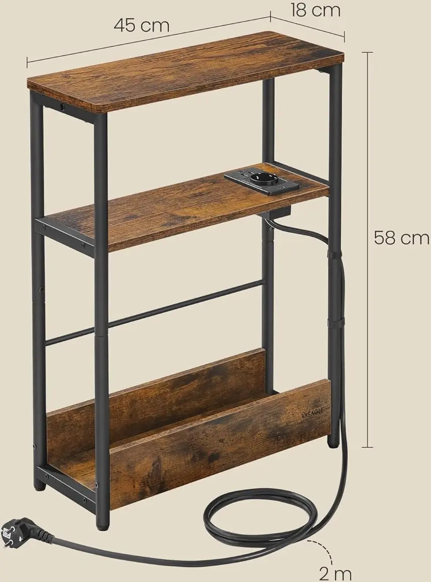 Masa pentru reviste Vasagle LET335K02 (Rustic Brown/Ink Black) - 6