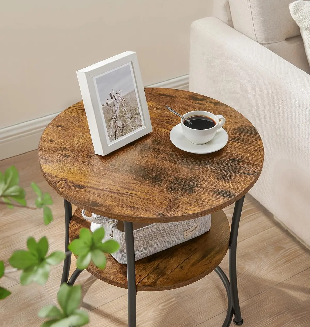 Masa pentru reviste Vasagle LET56BX (Rustic Brown/Ink Black)