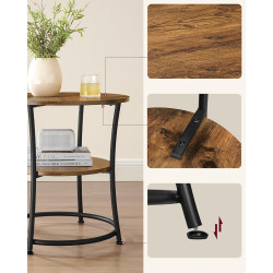 Masa pentru reviste Vasagle LET56BX (Rustic Brown/Ink Black) Thumb