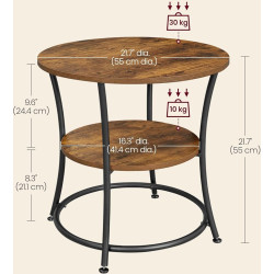 Masa pentru reviste Vasagle LET56BX (Rustic Brown/Ink Black) Thumb