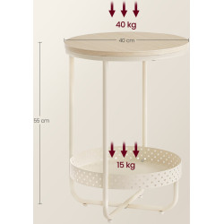 Masa pentru reviste Vasagle LET815L67 (Cream) Thumb